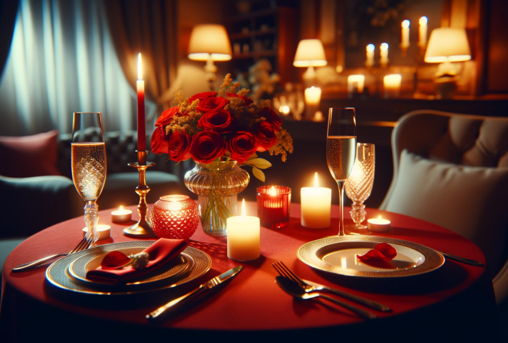 Romantic Table Setting for Two