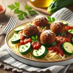 Vegetarian Pasta with Zucchini Meatballs